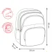 Spirit: Zaino ergonomico scolastico arrotondato con motivo di gufo rosa-turchese, 40x20x18cm