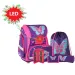 Spirit: Zaino scolastico 3D con motivo a farfalla, con LED, set da 5 pezzi