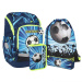 Spirit: Zaino scolastico a tema calcio, set da 4 pezzi 32x19x44 cm