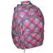 Spirit: Zaino scolastico arrotondato a quadri rosa e turchese, 46x34x22cm