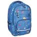 Spirit: Zaino scolastico arrotondato blu maculato, zaino 46x33x22cm