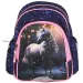 Spirit: Zaino scolastico arrotondato con fantasia cavallo bianco, 24x13x31cm.