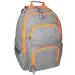 Spirit: Zaino scolastico arrotondato grigio e arancione, zaino 46x34x22cm