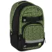 Spirit: Zaino scolastico arrotondato verde-nero, zaino 46x32x19cm
