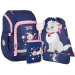 Spirit: Zaino scolastico bianco con gattini, set da 4 pezzi 32x19x44 cm