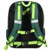 Spirit: Zaino scolastico ergonomico arrotondato verde con motivo a pantera