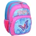 Spirit: Zaino scolastico ergonomico rosa-blu a 4 scomparti con motivo a farfalle