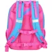 Spirit: Zaino scolastico ergonomico rosa-blu a 4 scomparti con motivo a farfalle