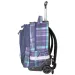 Spirit: Zaino trolley a quadretti viola con ruote per la scuola
