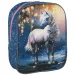 Spirit: cavallo bianco zaino per bambini con motivo 3D arrotondato 30x25x12cm