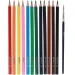 Spirit: set di 12 matite colorate acquarellabili triangolari con pennello