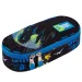 St.Right: Astuccio ovale blu con motivo di dinosauri 23cm