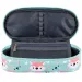 St.Right: Astuccio ovale con motivo di volpe Lovely Fox, colore turchese, 23 cm