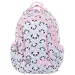 St.Right Grey Panda zaino scolastico a tre scomparti con motivo panda rosa-grigio, 39x27x17 cm