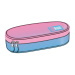 St.Right Pink Blue Gradient astuccio ovale PC01 23x9,5x6cm