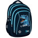 St.Right Zaino scolastico ergonomico blu con T-Rex, modello BP26, 39x27x17 cm