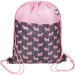 St.Right borsa sportiva rosa con motivo di cani, 34x43cm