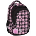 St.Right zaino scolastico rosa-nero con motivo a cuore BP26 39x27x17cm