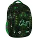 St.Right zaino scolastico verde-nero con motivo controller BP04 43x32x20cm