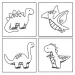 Sticker Art: Set di adesivi colorabili Dinosauri - Comansi