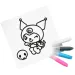 Sticker Art: set di adesivi da colorare Hello Kitty, diversi modelli, 1 pezzo - Comansi
