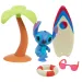 Stitch giocattolo con tavola da surf e palma