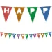 Striscione colorato riutilizzabile con la scritta "Happy Birthday" 200cm