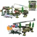 Super Army: Set di giochi militari con veicoli in metallo e aereo a retrocarica in due varianti