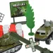 Super Army: Set di giochi militari con veicoli in metallo e aereo a retrocarica in due varianti