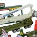 Super Army: Set di giochi militari con veicoli in metallo e aereo a retrocarica in due varianti