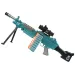 SuperShoot: Mitragliatrice elettronica M249 spara-spugne con proiettili e batteria 81cm