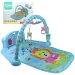 Tappeto da gioco blu con leone e pianoforte per bambini 64x78cm