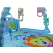 Tappeto da gioco blu con leone e pianoforte per bambini 64x78cm