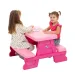 Tavolo da picnic rosa 70x79x47cm
