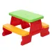 Tavolo da picnic rosso 70x79x47cm