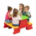 Tavolo da picnic rosso 70x79x47cm