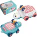 Telefono per bambini a forma di tartaruga musicale e luminosa, disponibile in due varianti, 20 cm