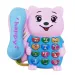 Telefono rosa con orsetto, luce e suono