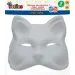 The Littlies: Set di 2 maschere facciali di carta bianca a forma di gatto decorabili