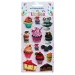 The Littlies: Set di adesivi 3D gonfiabili a tema dolci su foglio 10x22 cm