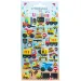 The Littlies: Set di adesivi 3D gonfiati con macchine da lavoro su foglio 10x22cm