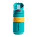 Tommee Tippee: Superstar bicchiere con cannuccia e tappo flip top, colore blu, 500 ml (18 mesi +)