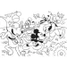 Topolino 2 in 1 maxi puzzle 4x48 pezzi e album da colorare 35x25 cm - Lisciani