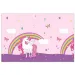 Tovaglia in plastica con unicorno arcobaleno 120x180cm