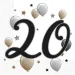 Tovagliolo di carta elegante per il 20° compleanno – 2 strati, 33x33 cm, 20 pezzi