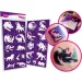 TyToo: Set di stencil per tatuaggi glitter animali selvatici, 22 pezzi