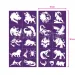 TyToo: Set di stencil per tatuaggi glitter animali selvatici, 22 pezzi
