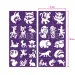 TyToo: Set di stencil per tatuaggi glitter con animali del bosco, 26 pezzi