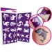 TyToo: Set di stencil per tatuaggi glitter con animali marini, 26 pezzi