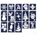 TyToo: Set di stencil per tatuaggi glitter natalizi, 15 pezzi